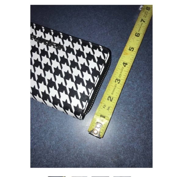 MK Michael Kors Jet Set Travel B&W Houndstooth Multi Function Phone Case Wallet - Picture 4 of 4